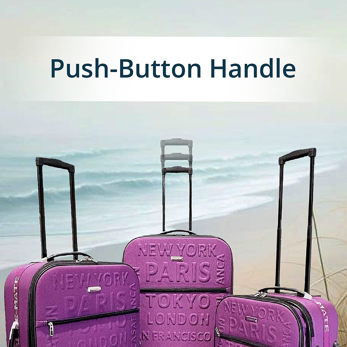 Karriage Mate 3pc Expandable Softshell Spinner Luggage Set -Plum image number 1