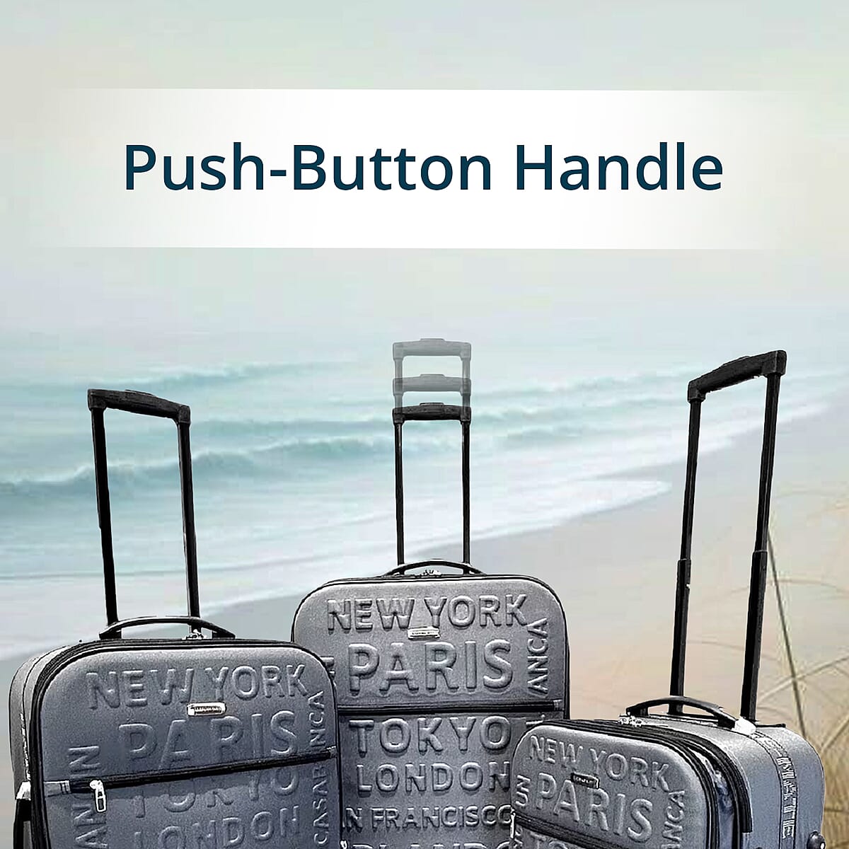 Karriage Mate 3pc Expandable Softshell Spinner Luggage Set -Grey image number 1
