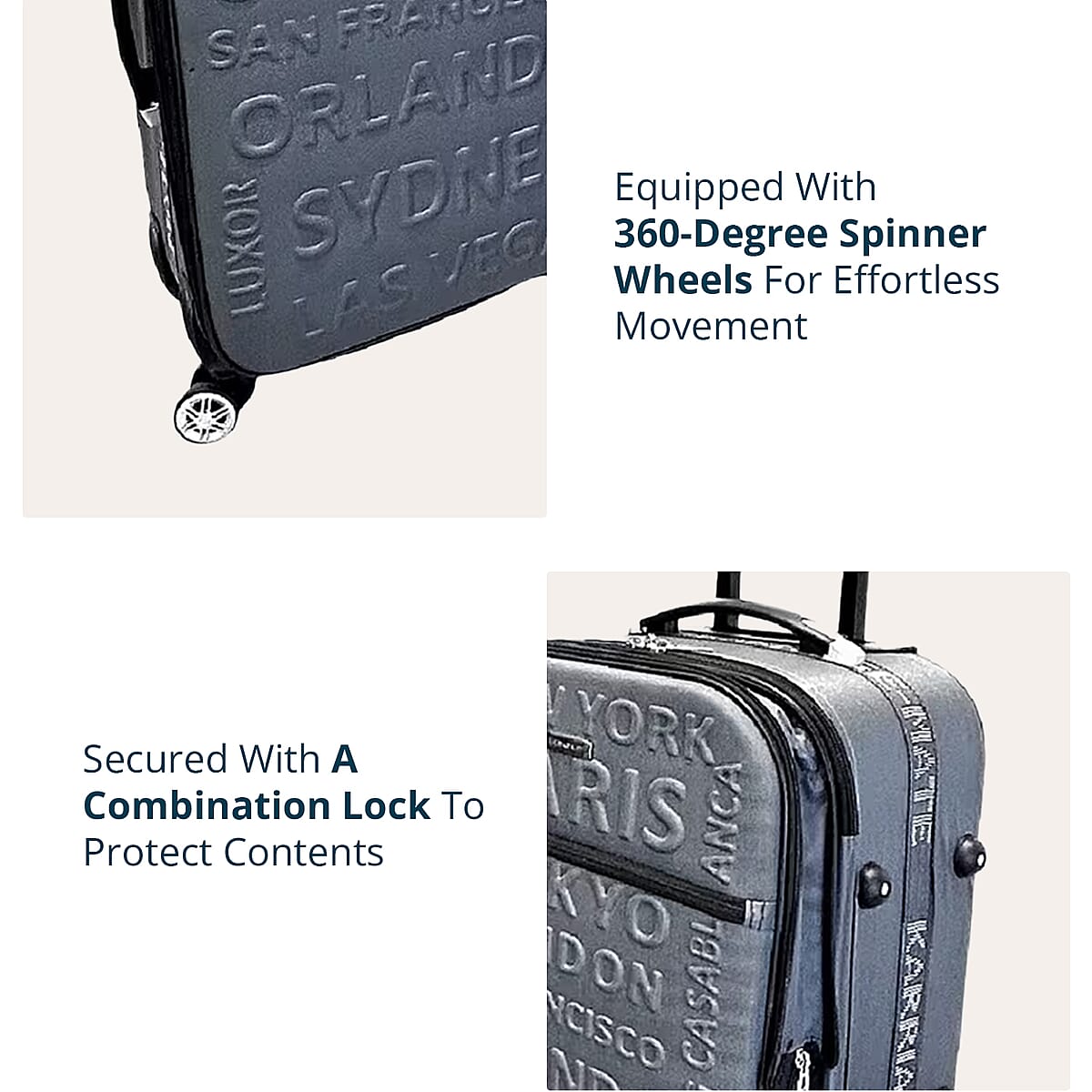 Karriage Mate 3pc Expandable Softshell Spinner Luggage Set -Grey image number 3