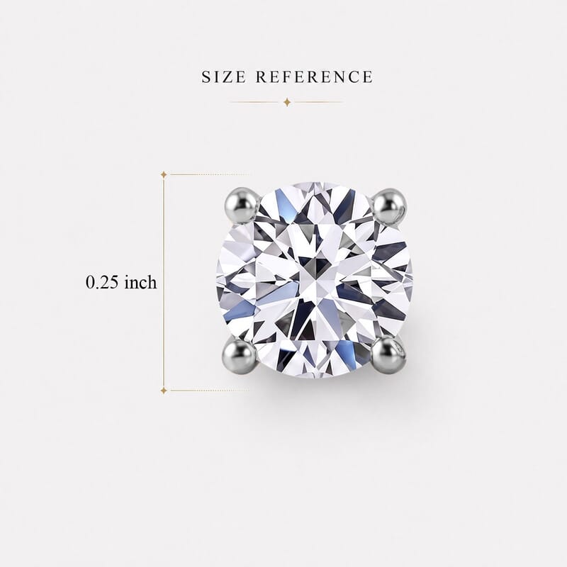  Luxuriant Lab Grown Diamond SI 1.00 ctw Solitaire Stud Earrings in 14K White Gold