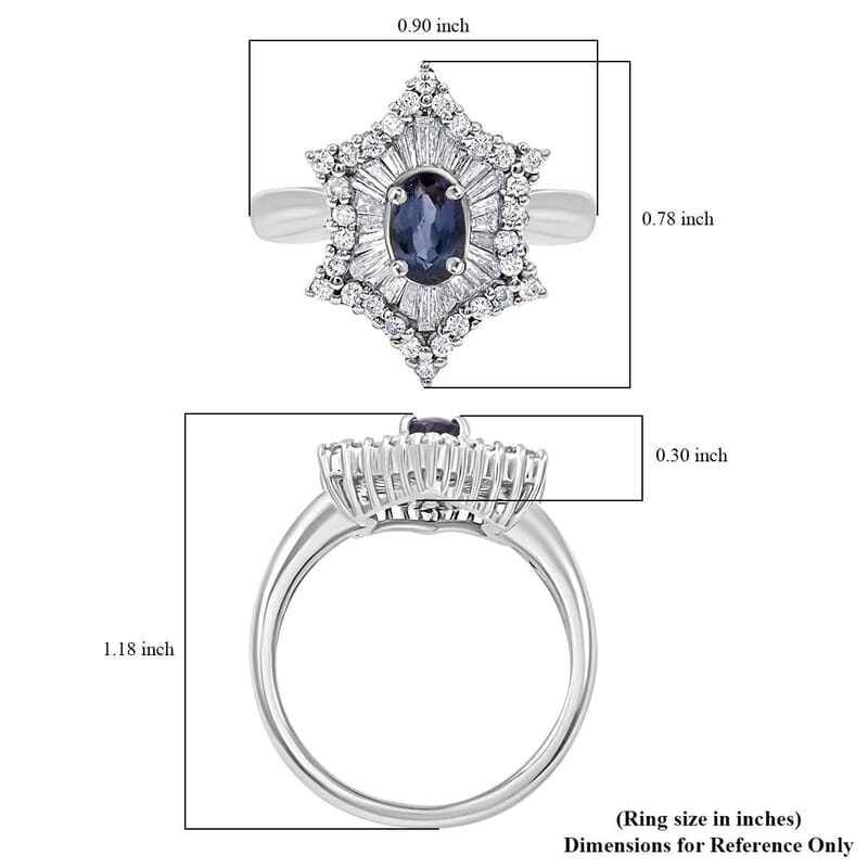 Chairman Vault Collection Certified & Appraised  900 Platinum AAAA Brazilian Alexandrite, Diamond (E-F, VS) (0.62 cts) Ring (Size 7.0) (7.45 g) 1.34 ctw