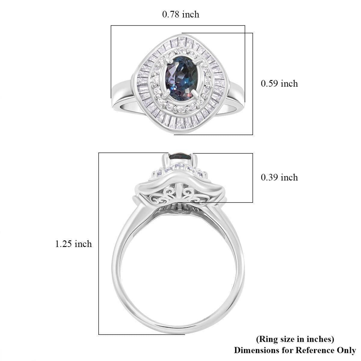 Chairman Vault Collection Certified & Appraised AAAA Brazilian Alexandrite and E-F VS Diamond 1.81 ctw Ring in 900 Platinum (Size 7.0) 7.60 Grams image number 5