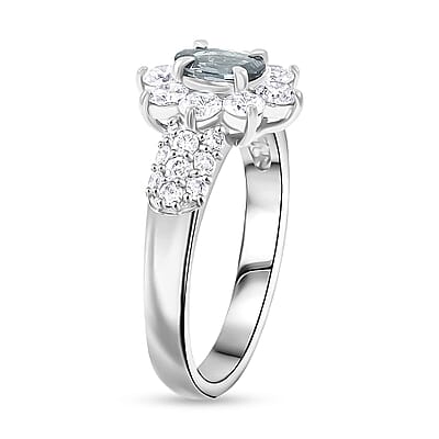 Chairman Vault Collection Certified & Appraised AAAA Brazilian Alexandrite and E-F VS Diamond 1.46 ctw Ring in 900 Platinum (Size 10.0) 5.80 Grams