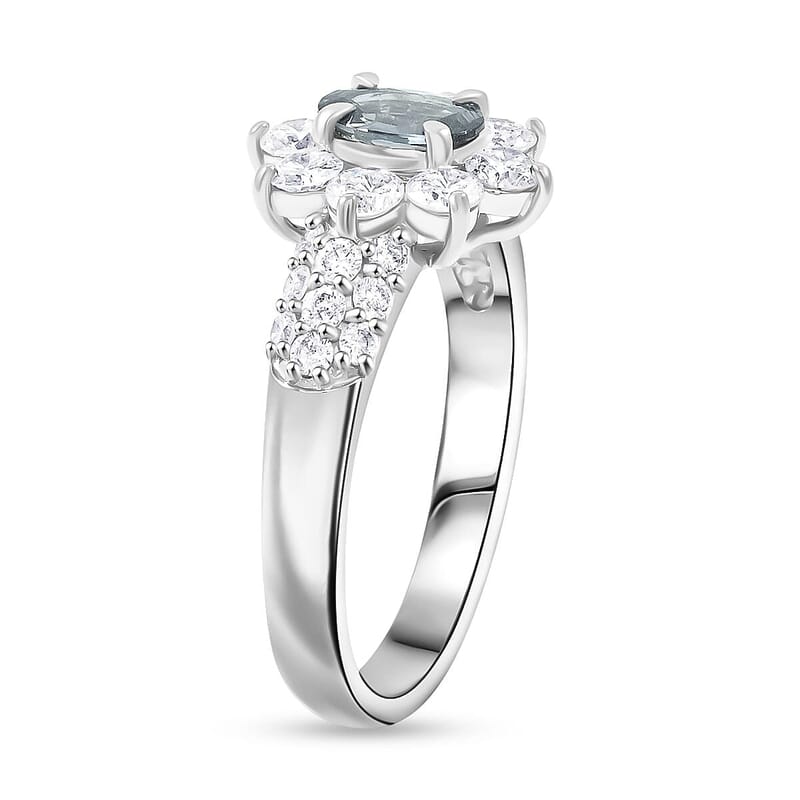 Chairman Vault Collection Certified & Appraised AAAA Brazilian Alexandrite and E-F VS Diamond 1.46 ctw Ring in 900 Platinum (Size 10.0) 5.80 Grams