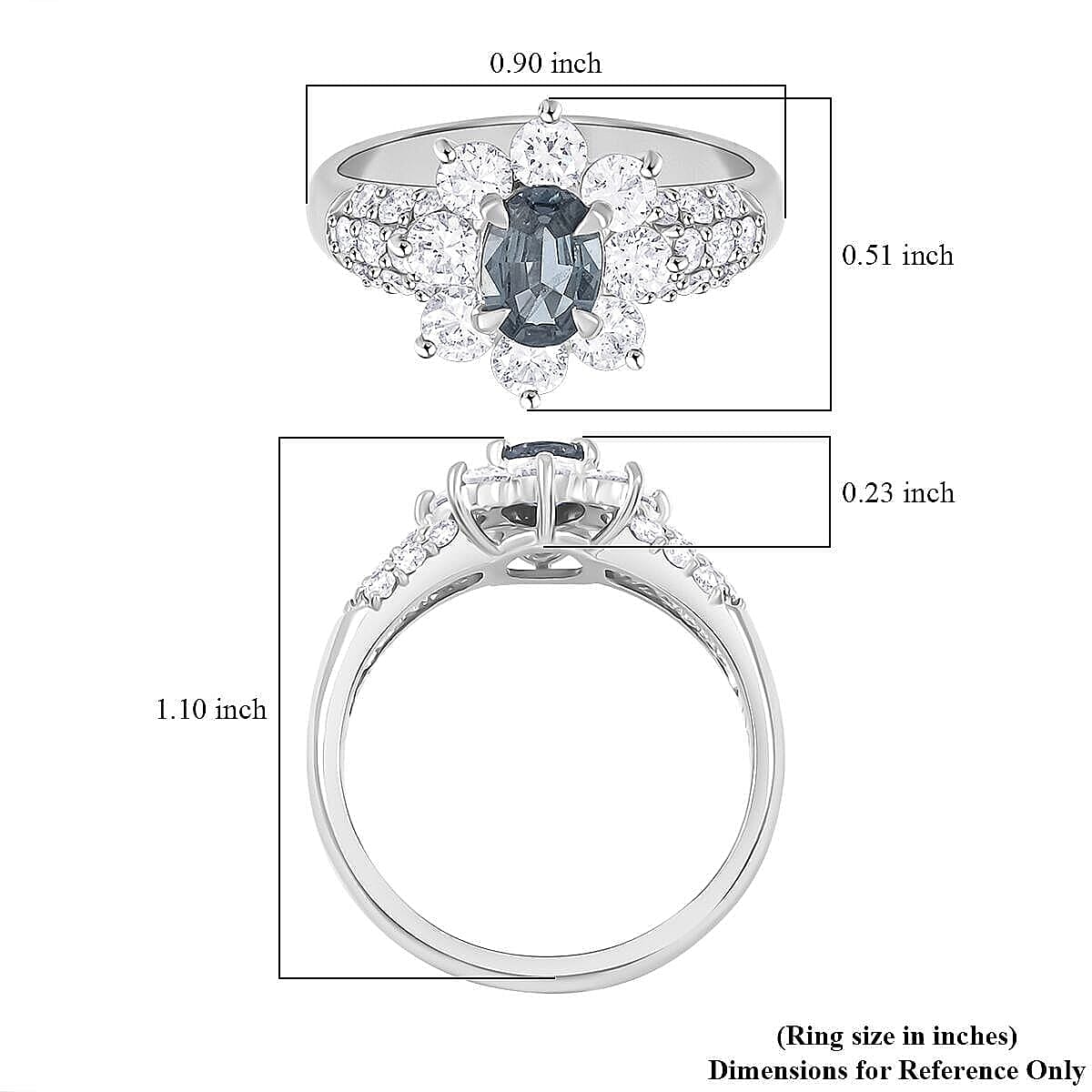 Certified & Appraised AAAA Narsipatnam Alexandrite and E-F VS Diamond 1.46 ctw Ring in 900 Platinum (Size 7.0) 5.80 Grams image number 5