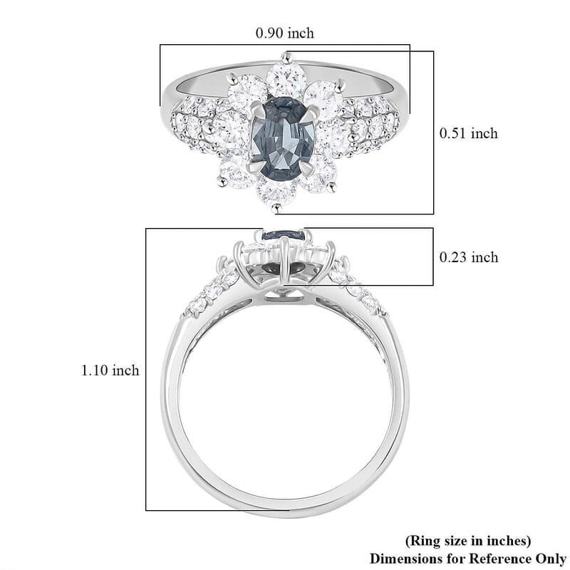 Chairman Vault Collection Certified & Appraised AAAA Brazilian Alexandrite and E-F VS Diamond 1.46 ctw Ring in 900 Platinum (Size 10.0) 5.80 Grams