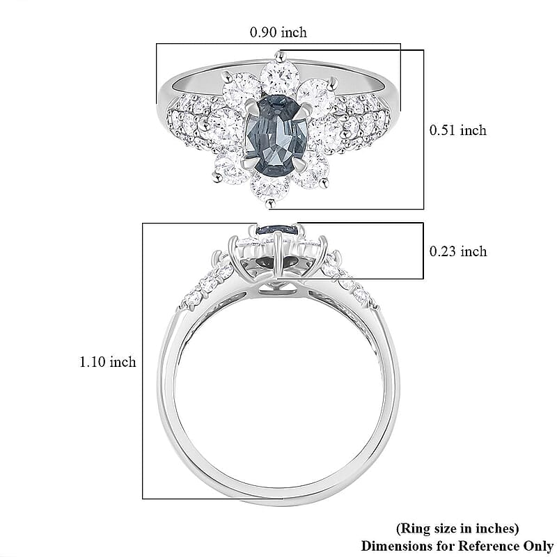 Chairman Vault Collection Certified & Appraised AAAA Brazilian Alexandrite and E-F VS Diamond 1.46 ctw Ring in 900 Platinum (Size 10.0) 5.80 Grams