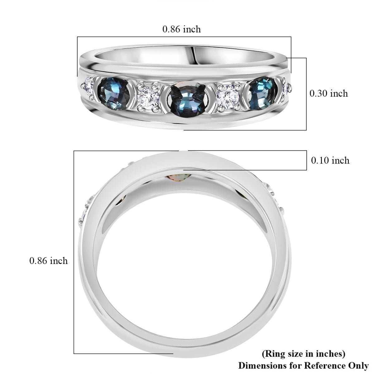 Chairman Vault Collection Certified & Appraised AAAA Brazilian Alexandrite and E-F VS Diamond 0.71 ctw Ring in 900 Platinum (Size 6.0) 7.50 Grams image number 5