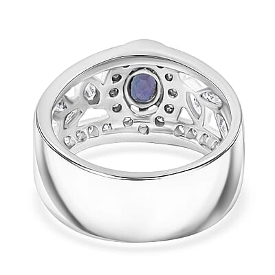 Chairman Vault Collection Certified & Appraised AAAA Brazilian Alexandrite and E-F VS Diamond 1.35 ctw Ring in 900 Platinum (Size 6.0) 12.83 Grams