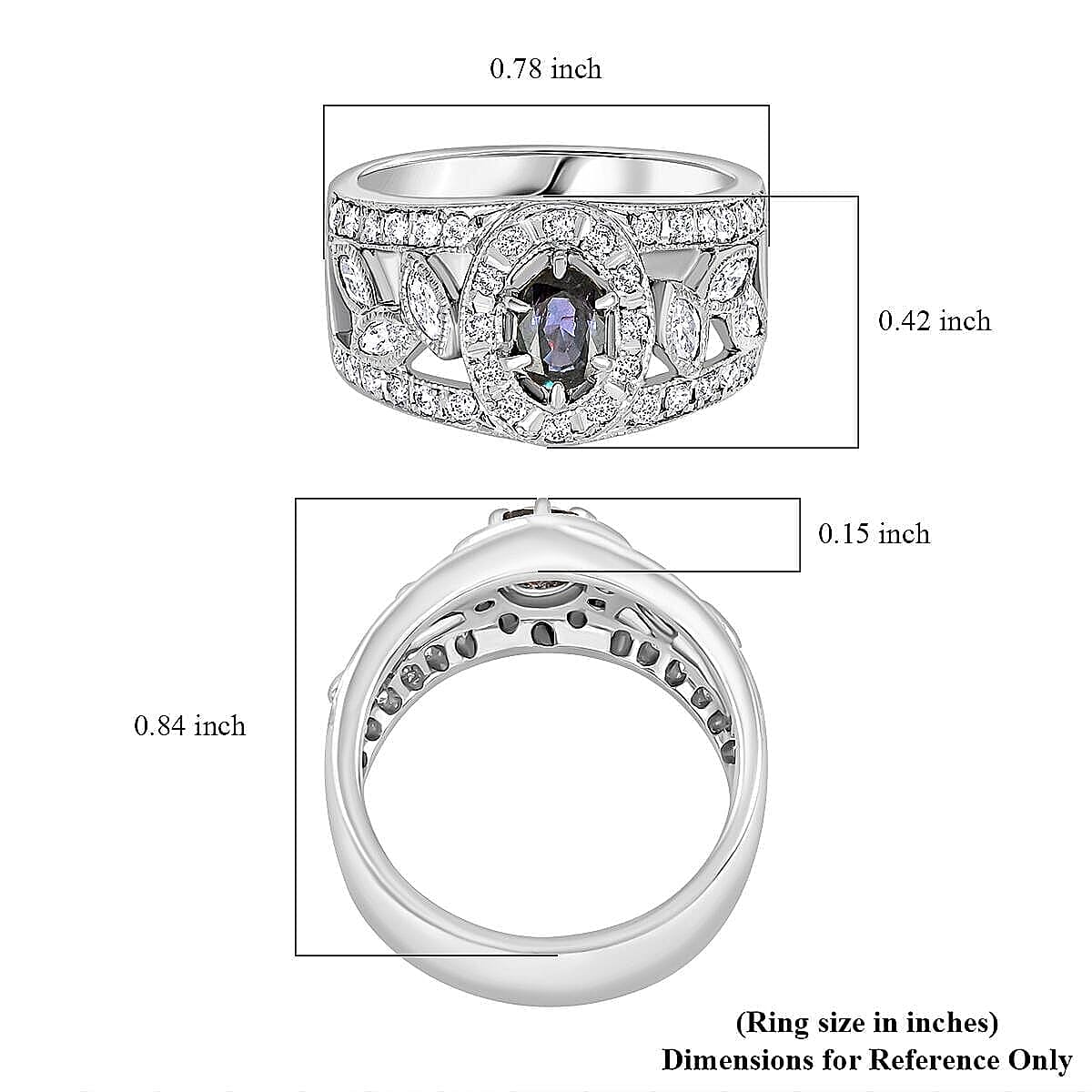 Chairman Vault Collection Certified & Appraised AAAA Brazilian Alexandrite and E-F VS Diamond 1.35 ctw Ring in 900 Platinum (Size 6.0) 12.83 Grams