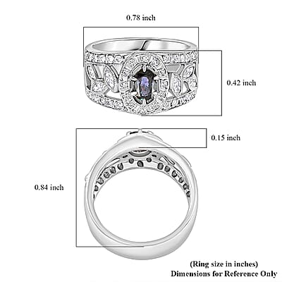 Chairman Vault Collection Certified & Appraised AAAA Brazilian Alexandrite and E-F VS Diamond 1.35 ctw Ring in 900 Platinum (Size 6.0) 12.83 Grams
