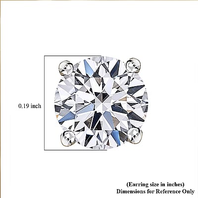 SGL Certified Luxuriant Lab Grown Diamond SI 1.00 ctw Solitaire Stud Earrings in 14K Yellow Gold