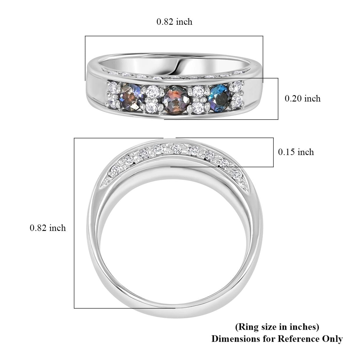 Chairman Vault Collection Certified & Appraised AAAA Brazilian Alexandrite and E-F VS Diamond 0.74 ctw Ring in 900 Platinum (Size 7.0) 9.30 Grams image number 4