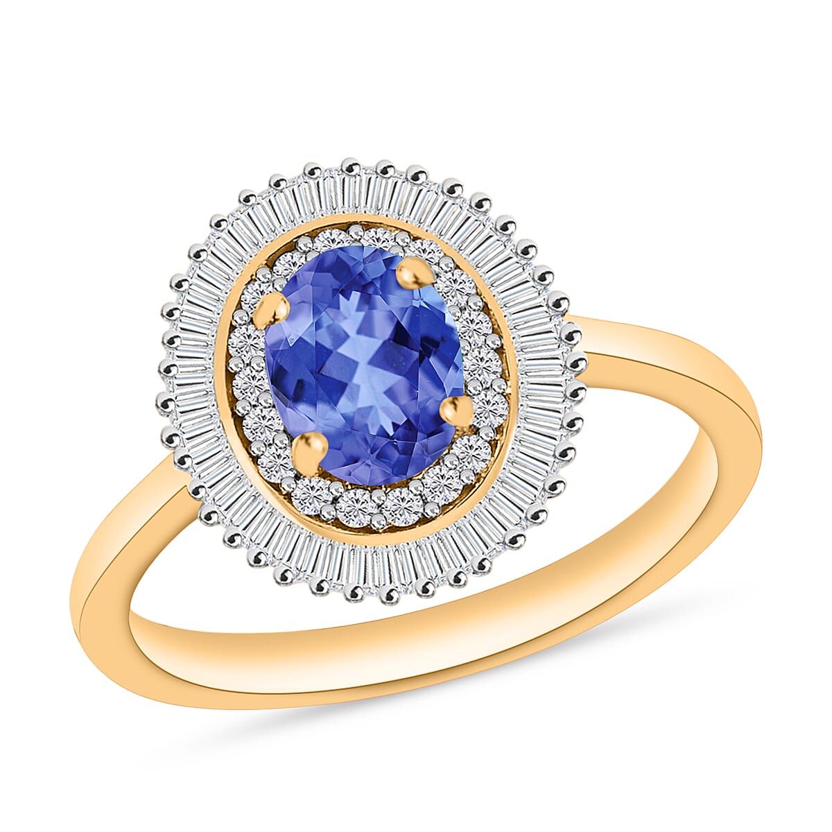 Tanzanite Yellow Diamond Ring