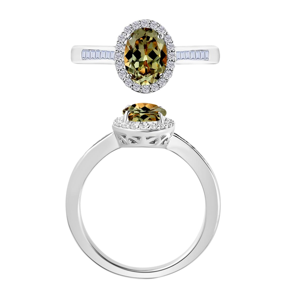 Rhapsody AAAA Turkizite and E- F VS2 Diamond 1.60 ctw Ring in 950 Platinum (Size 10.0) image number 3