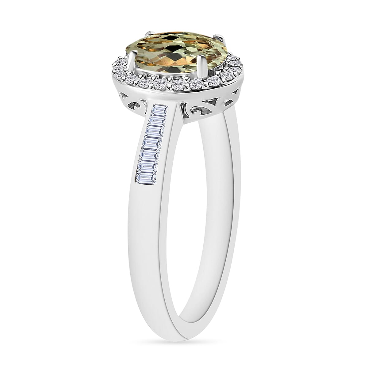 Luxoro Turkizite, White Diamond G-H I2 Ring in 14K White Gold 1.60 ctw (Size 4.5) (Del. In 10-12 Days) image number 2