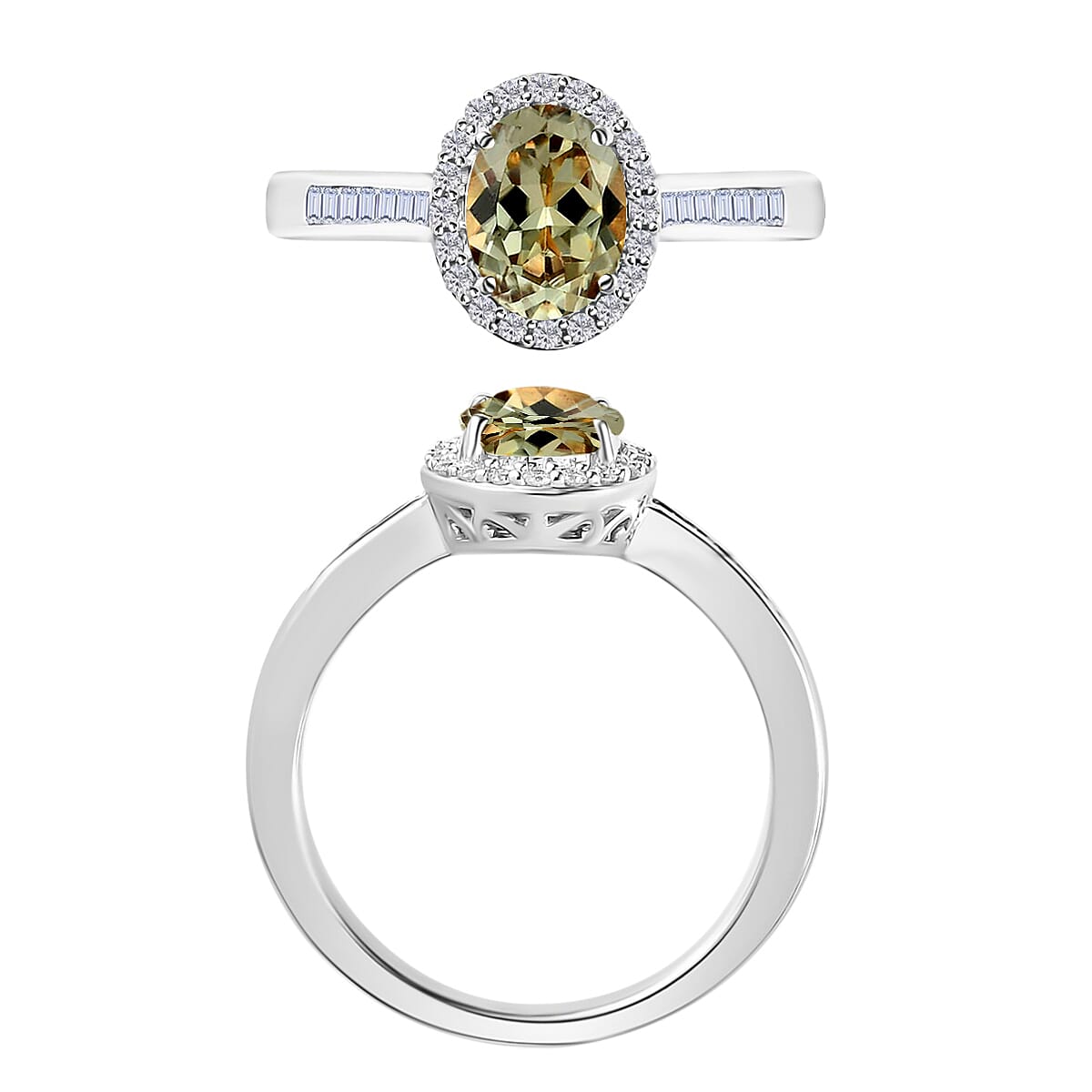 Luxoro Turkizite, White Diamond G-H I2 Ring in 14K White Gold 1.60 ctw (Size 4.5) (Del. In 10-12 Days) image number 3