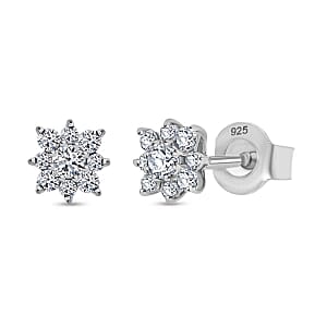 Lab Grown Diamond (SI GH) 0.33 ctw Earring in Platinum Over Sterling Silver