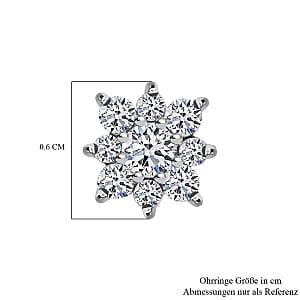 Lab Grown Diamond (SI GH) 0.33 ctw Earring in Platinum Over Sterling Silver