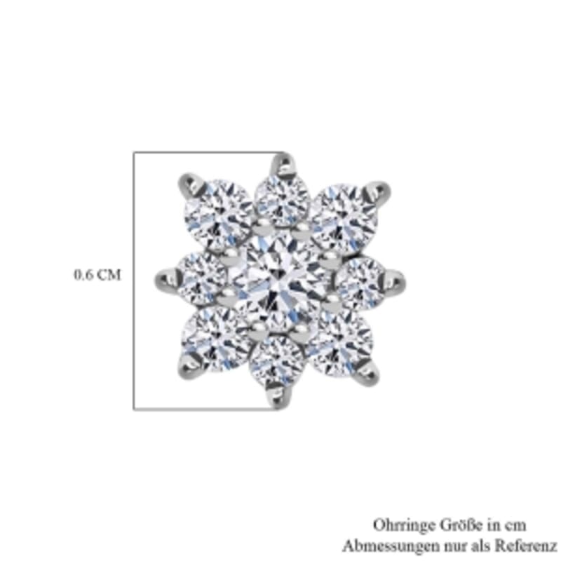 Lab Grown Diamond (SI GH) 0.33 ctw Earring in Platinum Over Sterling Silver