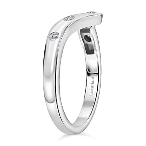 Lab Grown Diamond 0.20 ctw Fancy Ring in Rhodium Over Sterling Silver (Size 11.5)