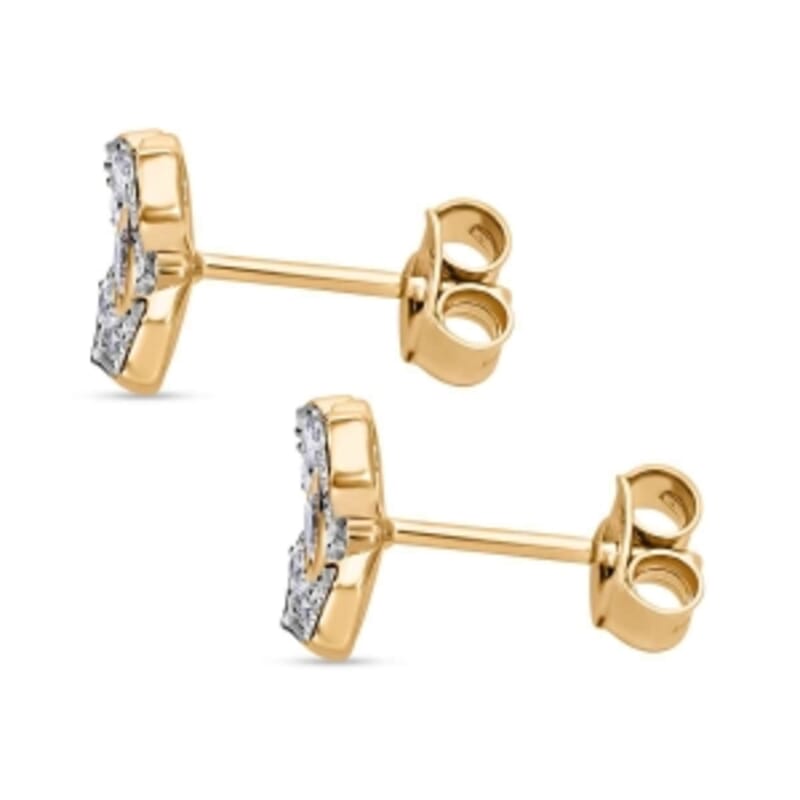 Luxuriant Lab Grown Diamond (G-H, SI) 0.50 ctw Earrings in 18K Vermeil Yellow Gold Over Sterling Silver