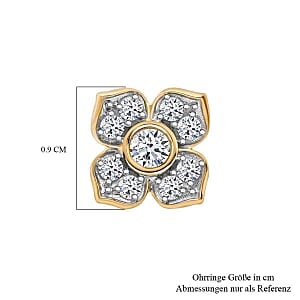 Luxuriant Lab Grown Diamond (G-H, SI) 0.50 ctw Earrings in 18K Vermeil Yellow Gold Over Sterling Silver