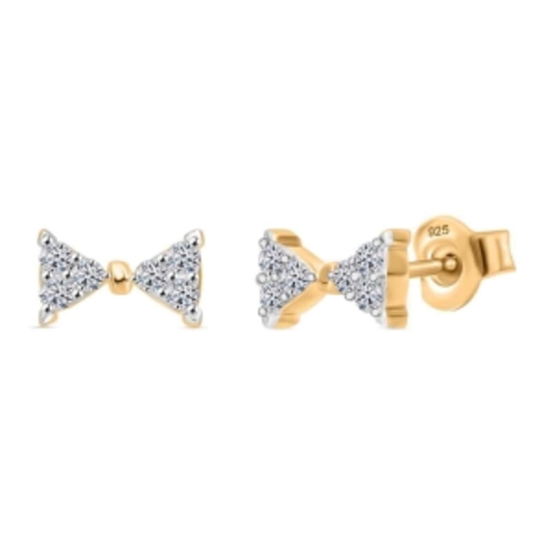 Luxuriant Lab Grown Diamond (G-H, SI) 0.25 ctw Earrings in 18K Vermeil Yellow Gold Over Sterling Silver