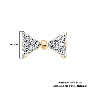 Luxuriant Lab Grown Diamond (G-H, SI) 0.25 ctw Earrings in 18K Vermeil Yellow Gold Over Sterling Silver