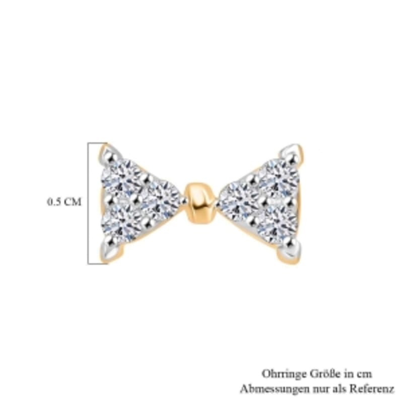 Luxuriant Lab Grown Diamond (G-H, SI) 0.25 ctw Earrings in 18K Vermeil Yellow Gold Over Sterling Silver