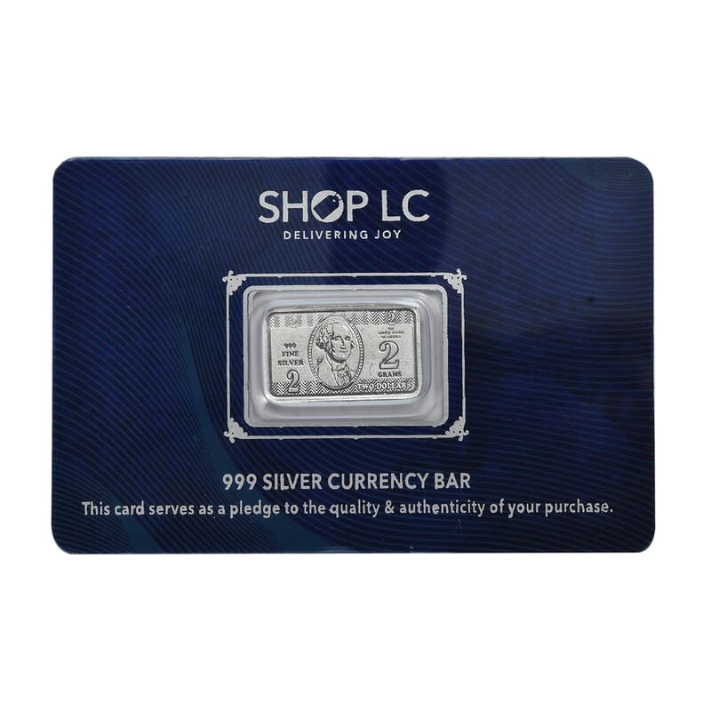 999.9 Fine Silver Currency Bar 2 Grams