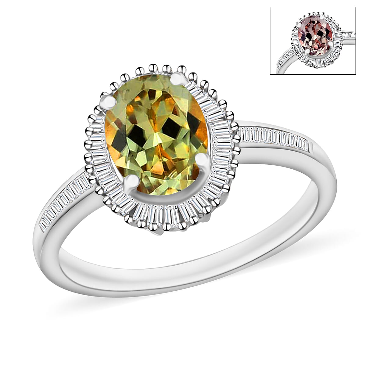 Rhapsody AAAA Turkizite and E-F VS2 Diamond 1.50 ctw Ring in 950 Platinum (Size 10.0) (Del. in 10-12 Days) image number 0