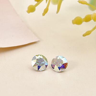 Aurora Borealis Crystal by Swarovski Set of 2 (Rnd 5 mm) 0.64 ctw Loose Gemstone