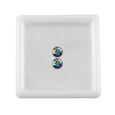 Aurora Borealis Crystal by Swarovski Set of 2 (Rnd 5 mm) 0.64 ctw Loose Gemstone