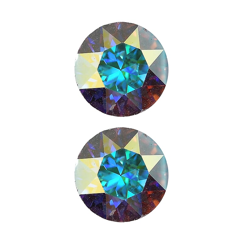 Aurora Borealis Crystal by Swarovski Set of 2 (Rnd 5.3 mm) 0.81 ctw Loose Gemstone