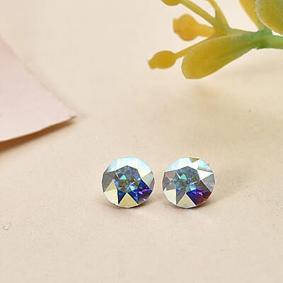 Aurora Borealis Crystal by Swarovski Set of 2 (Rnd 5.3 mm) 0.81 ctw Loose Gemstone