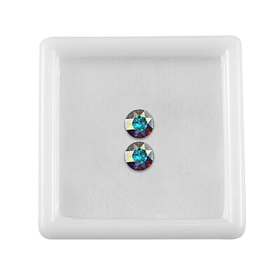 Aurora Borealis Crystal by Swarovski Set of 2 (Rnd 5.3 mm) 0.81 ctw Loose Gemstone