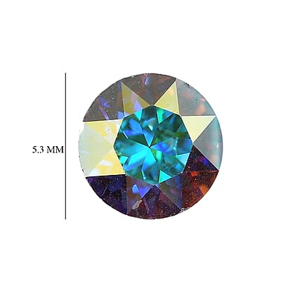 Aurora Borealis Crystal by Swarovski Set of 2 (Rnd 5.3 mm) 0.81 ctw Loose Gemstone
