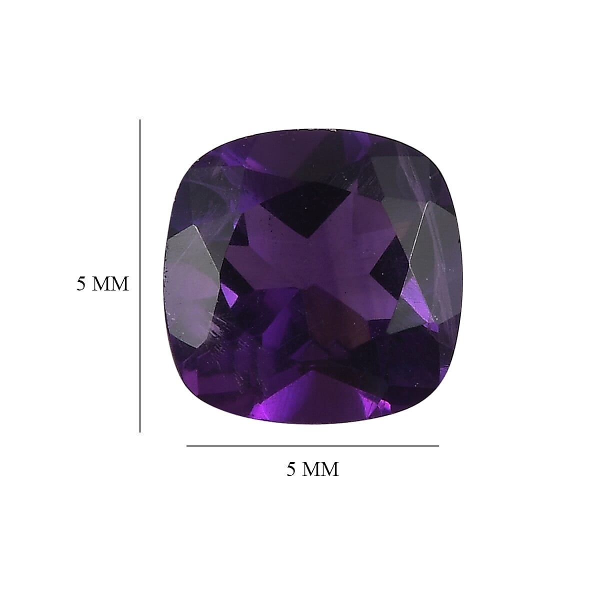 African Amethyst Set of 2 (Cush 5x5 mm) 0.88 ctw Loose Gemstone
