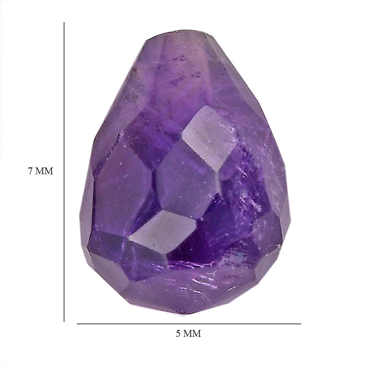 African Amethyst Set of 2 (Drop 7x5 mm) 1.85 ctw Loose Gemstone