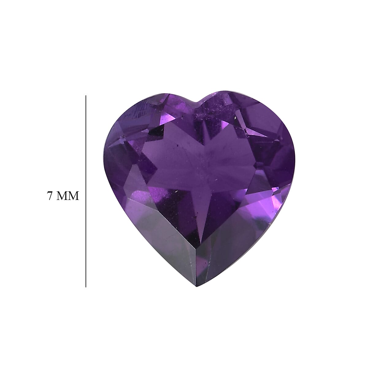 AA African Amethyst Set of 2 (Hrt 7 mm) 1.90 ctw Loose Gemstone image number 4