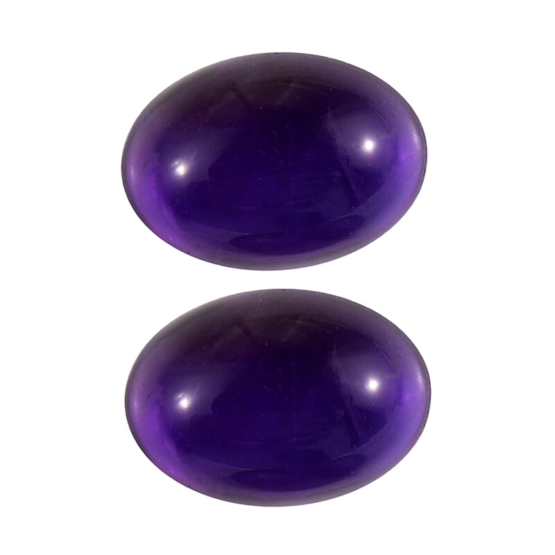 AA African Amethyst Set of 2 (Ovl 7x5 mm) 1.38 ctw Loose Gemstone