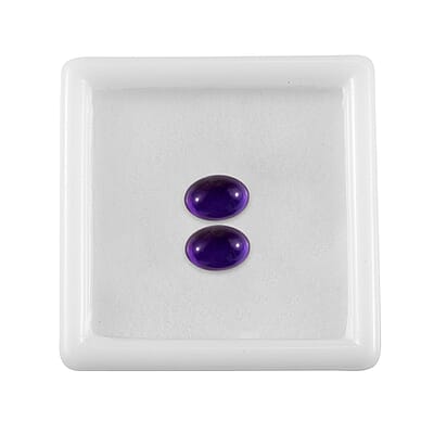 AA African Amethyst Set of 2 (Ovl 7x5 mm) 1.38 ctw Loose Gemstone