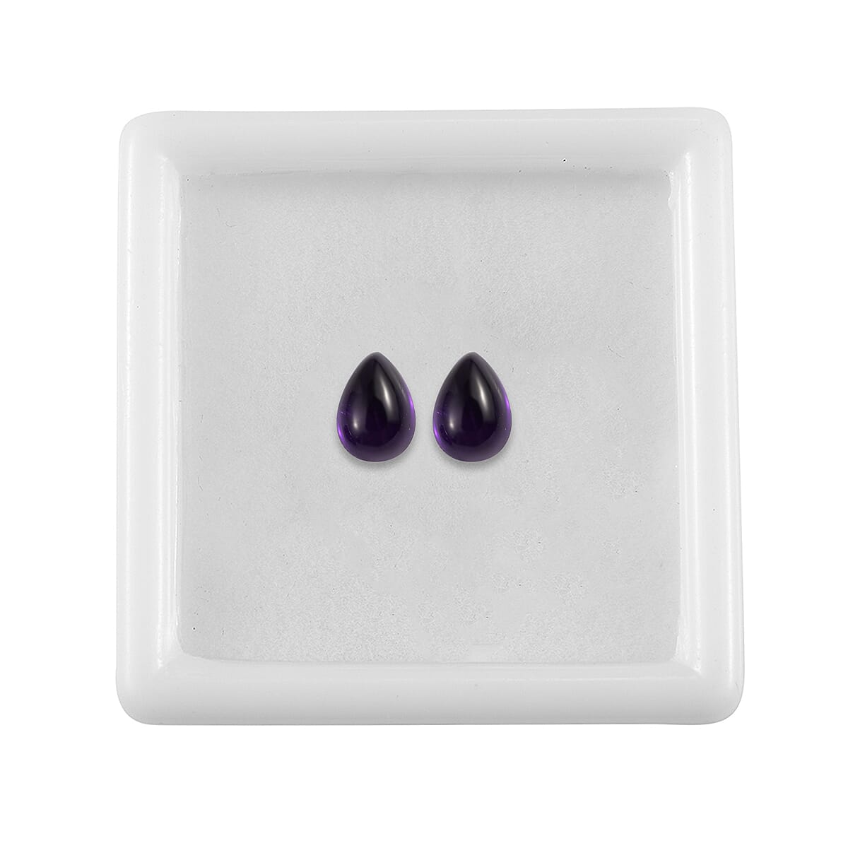 African Amethyst Set of 2 (Pear 7x5 mm) 1.61 ctw Loose Gemstone