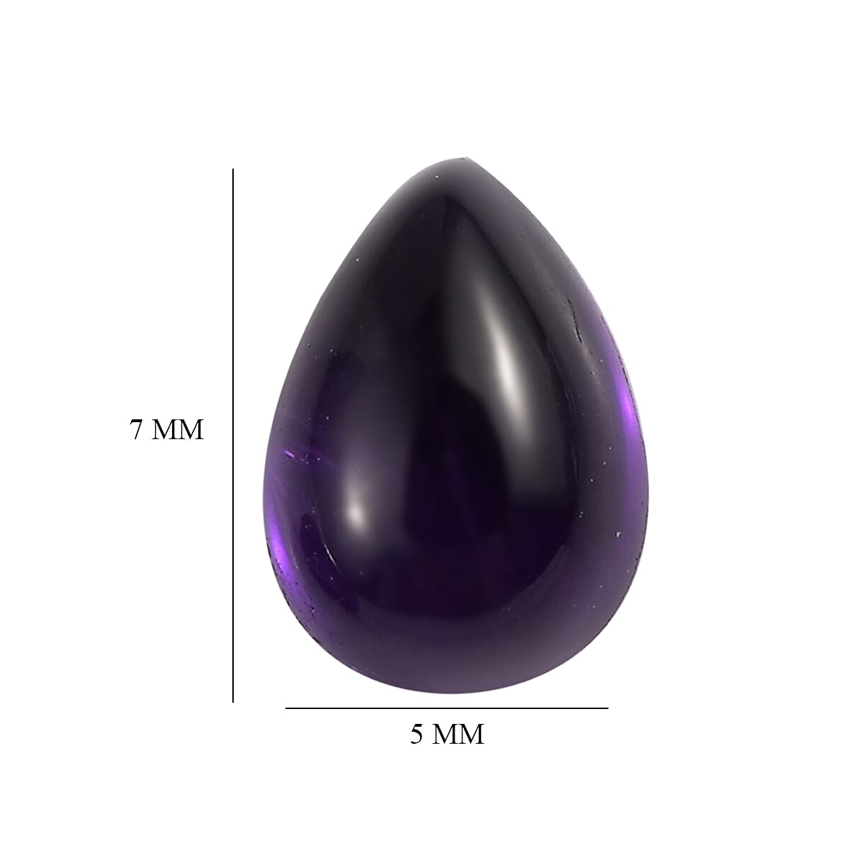 African Amethyst Set of 2 (Pear 7x5 mm) 1.61 ctw Loose Gemstone