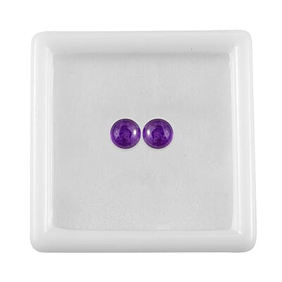 AA African Amethyst Set of 2 (Rnd 5 mm) 1.40 ctw Loose Gemstone