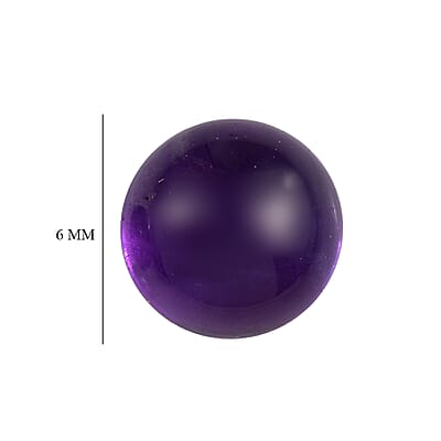 African Amethyst Set of 2 (Rnd 6 mm) 1.62 ctw Loose Gemstone