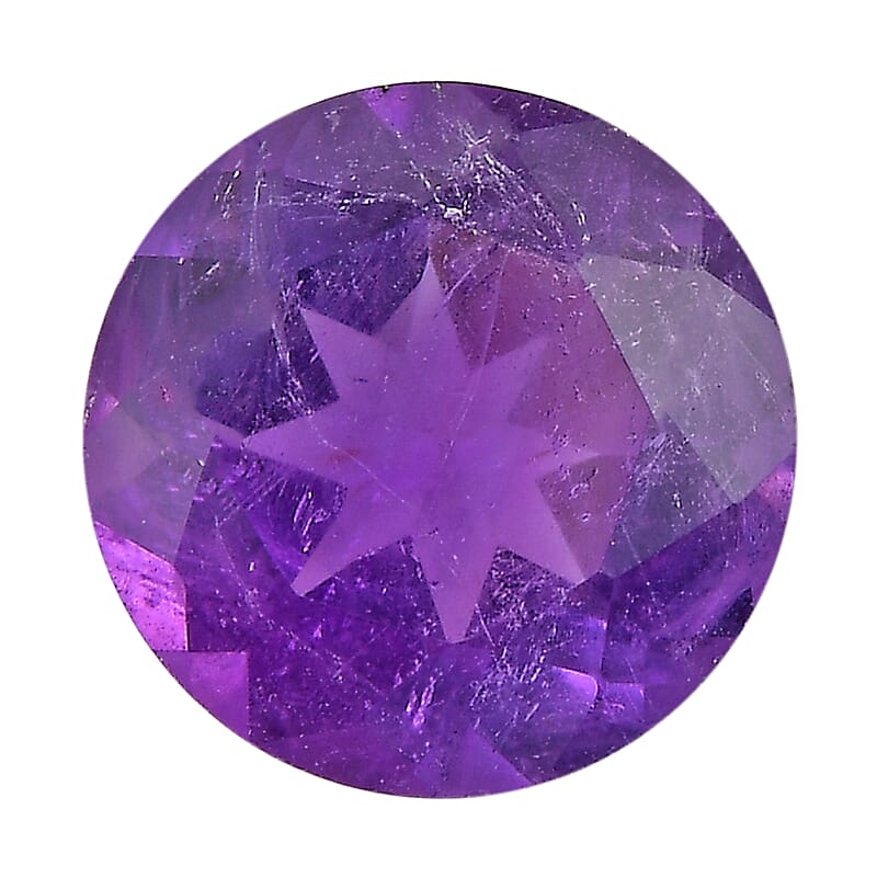 African Amethyst (Rnd 7 mm) 0.74 ctw Loose Gemstone