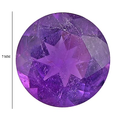 African Amethyst (Rnd 7 mm) 0.74 ctw Loose Gemstone