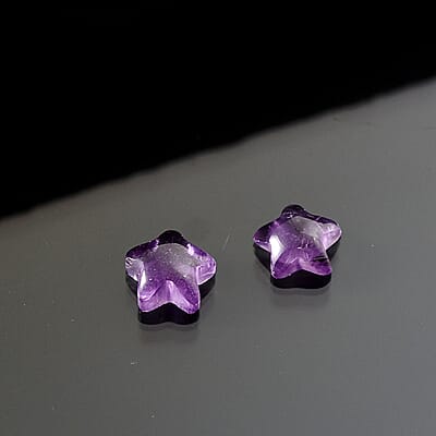 AA African Amethyst Set of 2 (Star 5 mm) 0.32 ctw Loose Gemstone